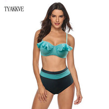 Load image into Gallery viewer, TYAKKVE Sexy 2019 Bikini Set Swimwear Women Print Swimsuit Push Up Polka Dots Bikini Plus Size BathingSuit Beachwear Biquini 3XL
